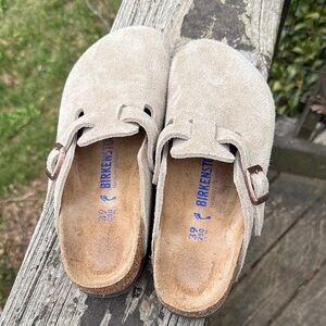 Birkenstock suede soft footbed Boston